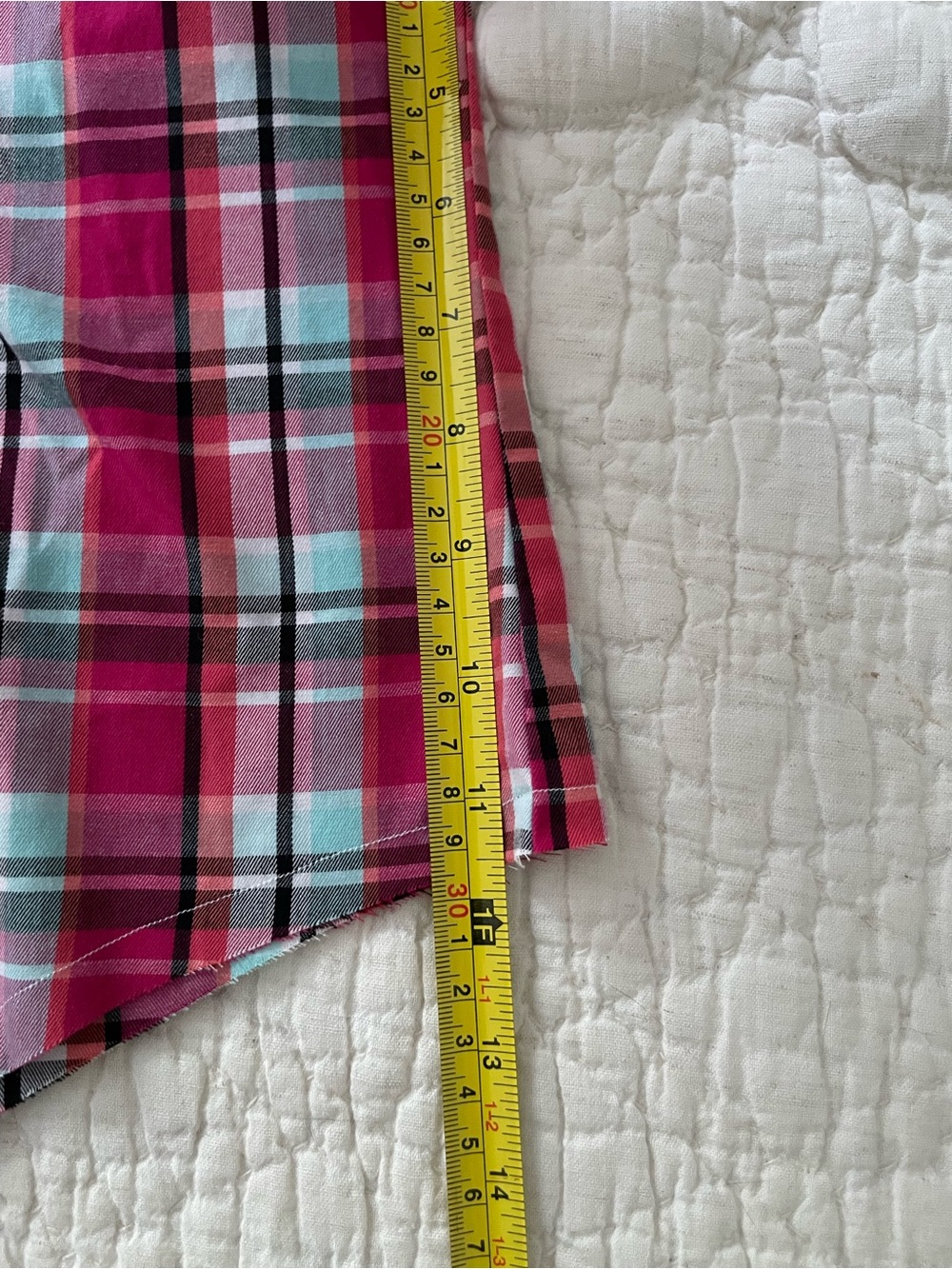 Allison Daley Pink Plaid Ruffle Collar Button-Down Shirt, Size L/XL - Picture 9 of 11